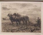 Dingemans.Waalko Jans Dingemans.1873-1925.Paarden voor de ploeg.€ 200,-